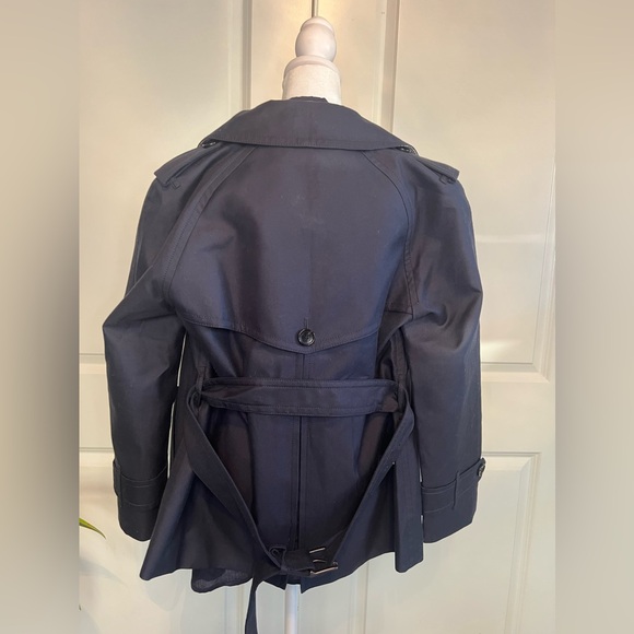 Coach Double Breasted Classic Trench Coat in Navy Sz S/P - Picture 3 of 11